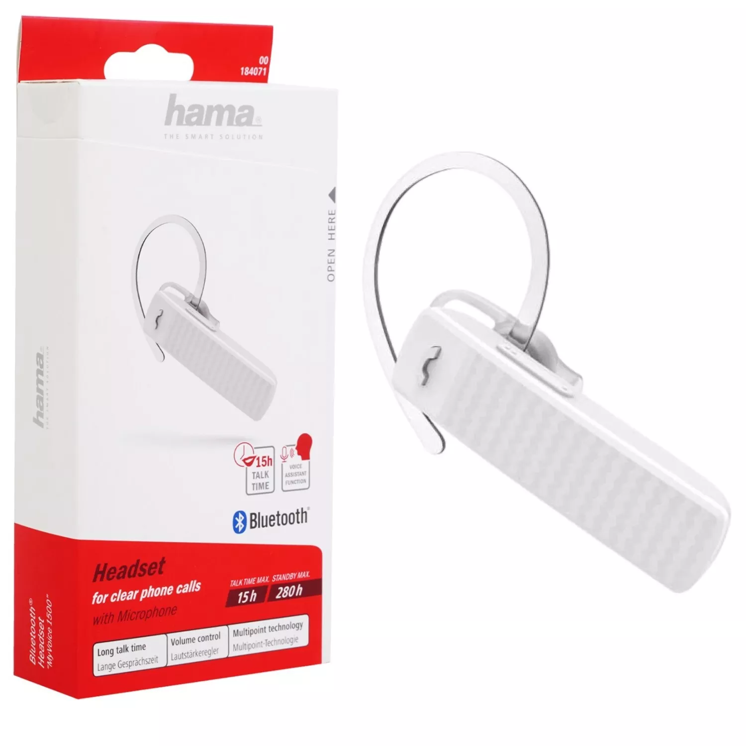 Hama Mono Bluetooth Headset MyVoice Kopfhörer Einohr Chat Telefonie – Handy PC für 9€ inkl. Versand!