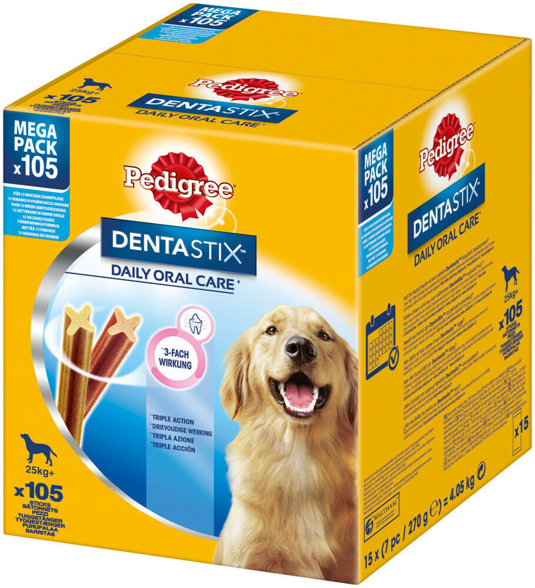 Pedigree 105 Stk. Dentastix Hundesnacks Hundeleckerli für große Hunde