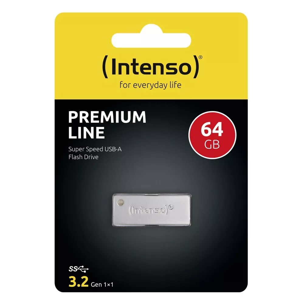 Intenso USB Stick 64GB Speicherstick Premium Line silber USB 3.2 für 5€ inkl. Versand!