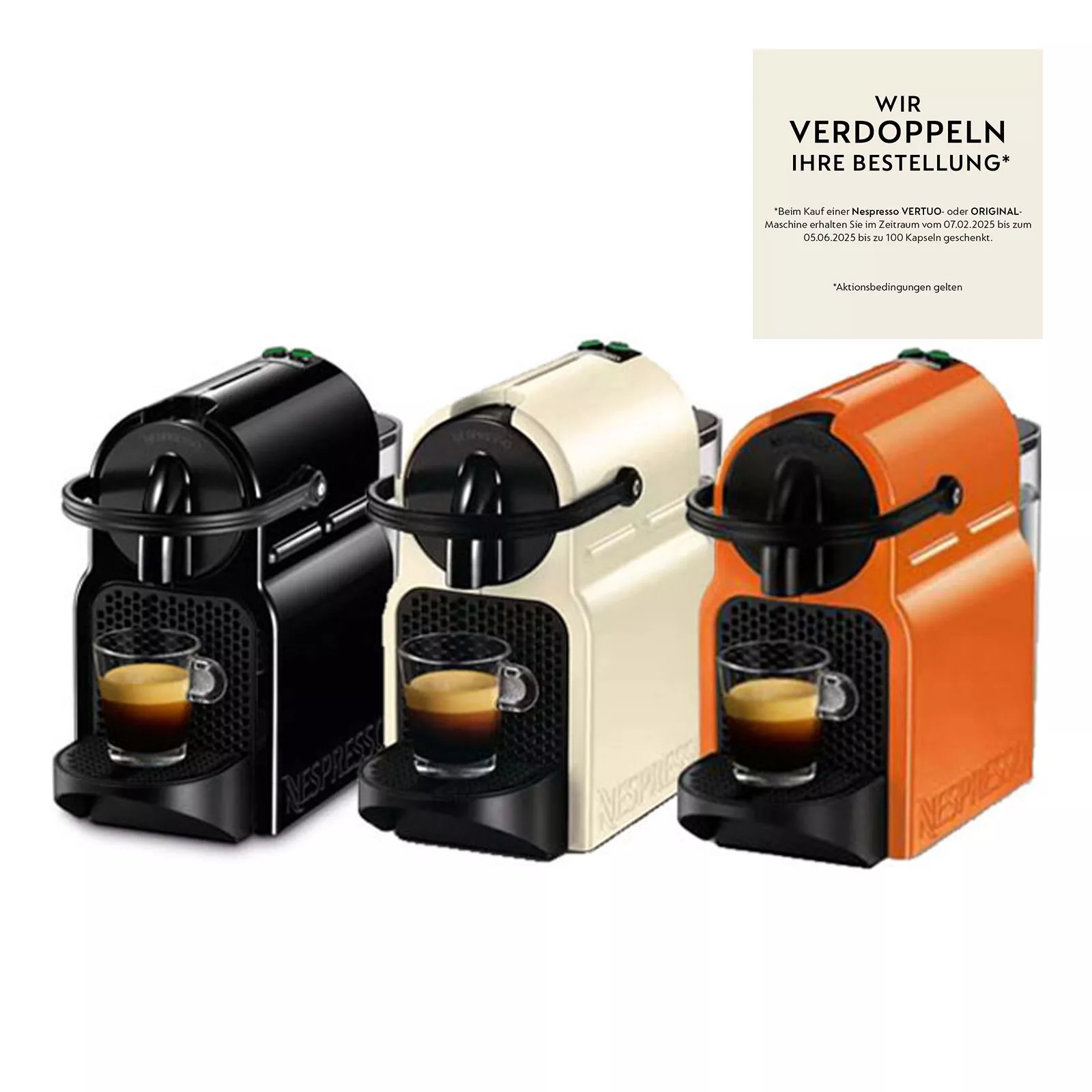 DeLonghi EN80.B Inissia Nespresso Kapselsystem Kaffeemaschine Kaffeeautomat für 59,99€ inkl. Versand!