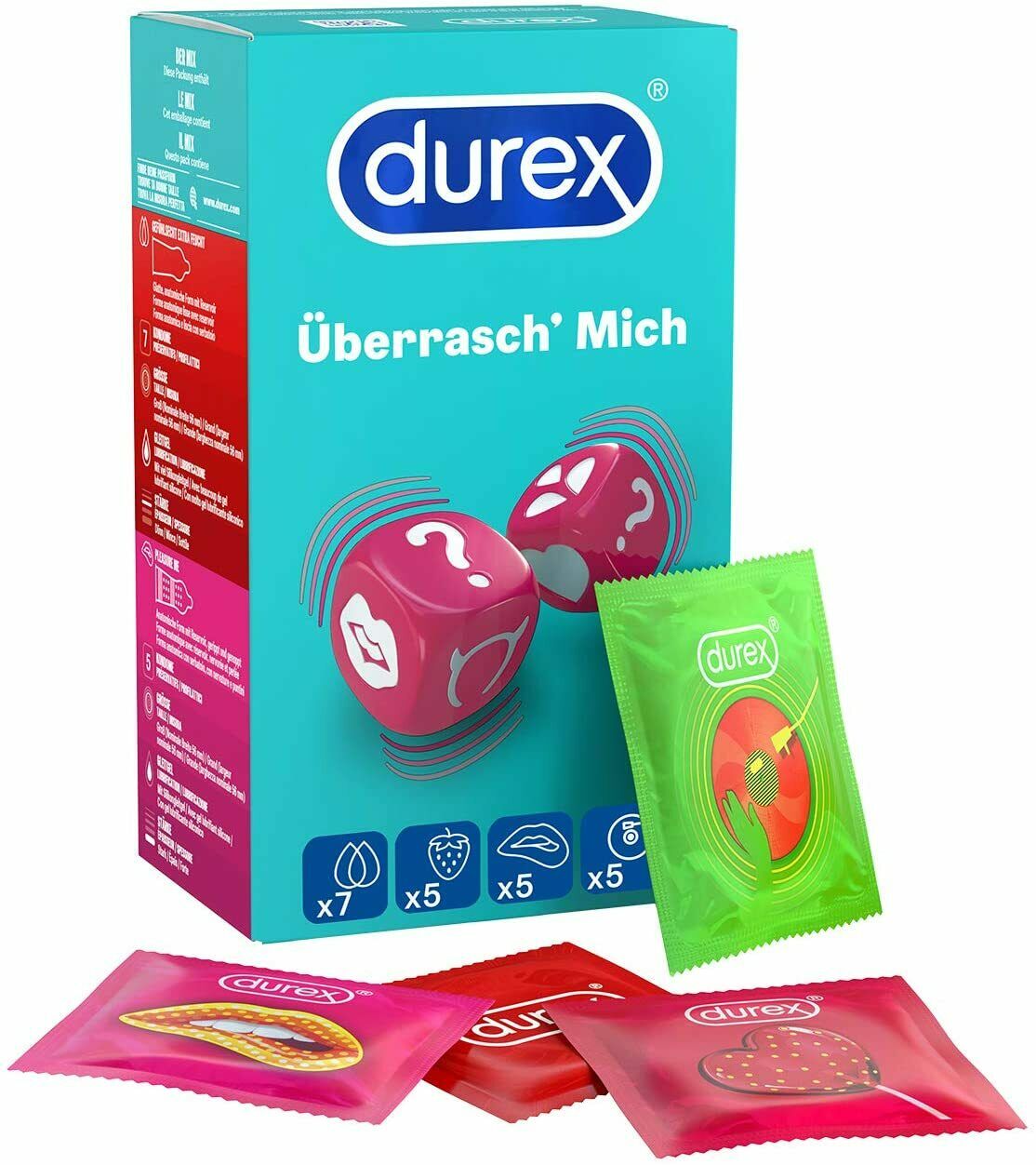 Durex Überrasch Mich Kondome Mix Mit Noppen Rippen And Geschmack 22 Stück Für 1199€ Inkl 