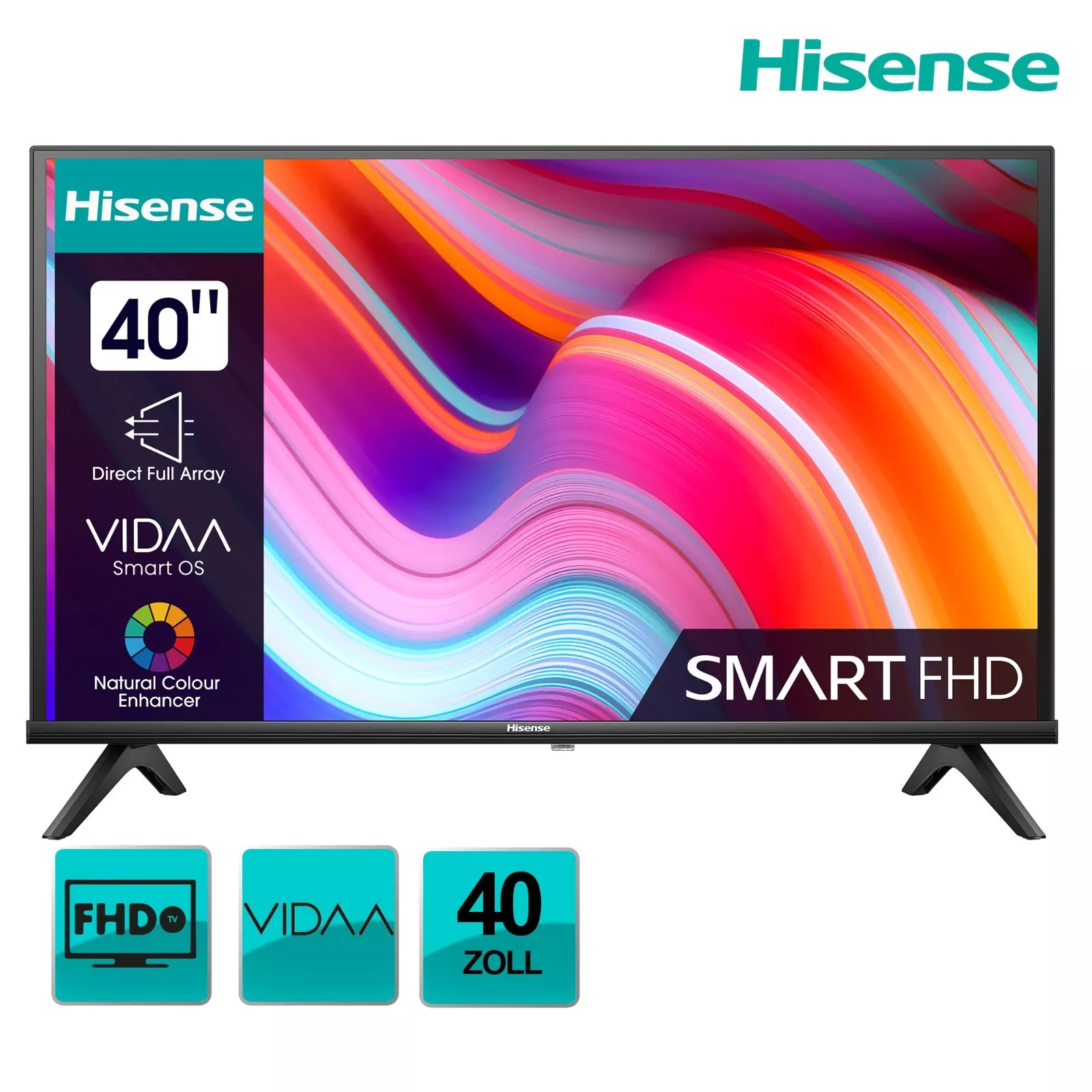 Fernseher Full HD SmartTV 40 Zoll VIDAA Alexabuiltin Hisense 40A4K für 199,99€ inkl. Versand!
