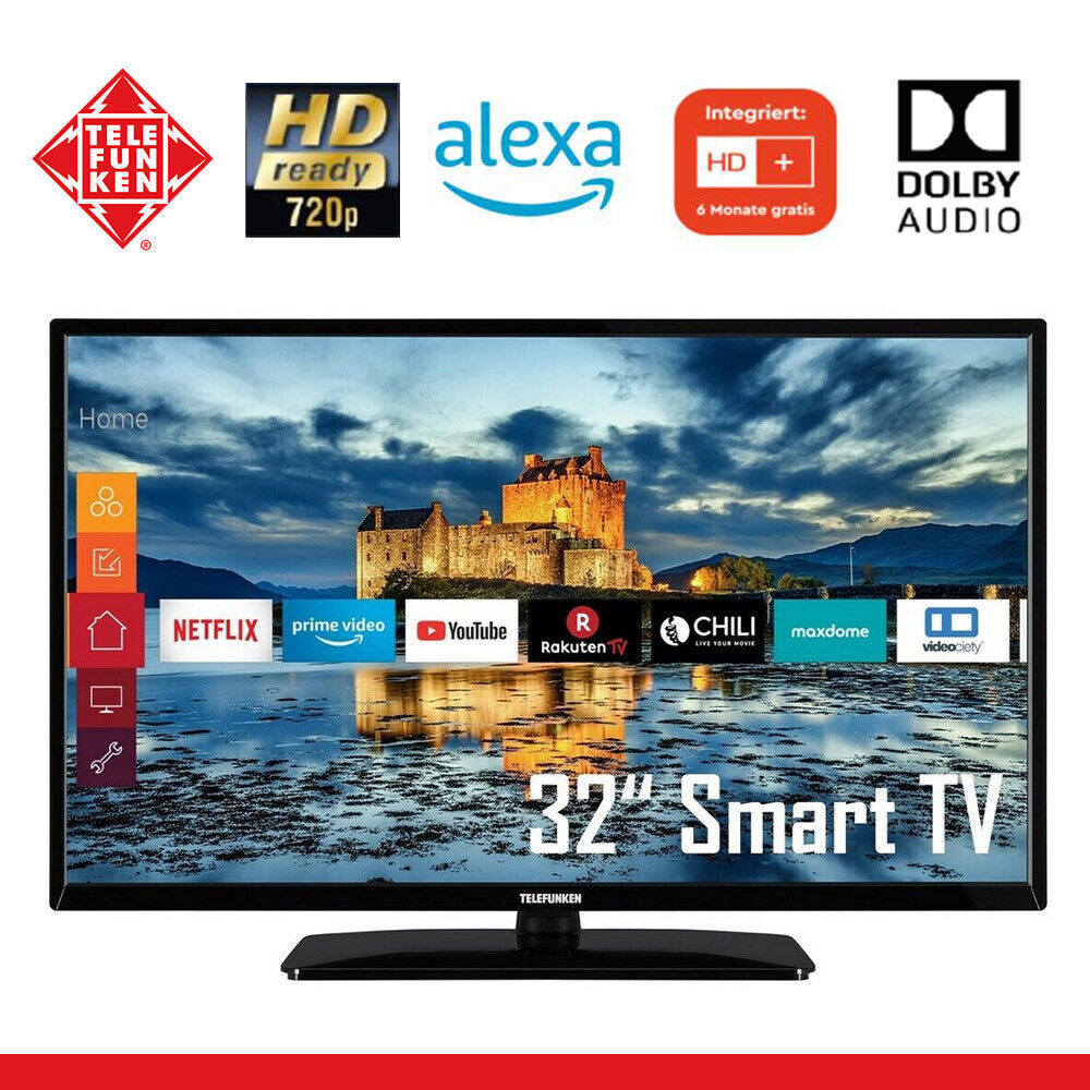 Telefunken Led Smart Tv 32 Zoll Fernseher Hd Ready Dolby Wlan Alexa Dts Hdr Für 12999€ Inkl 1401
