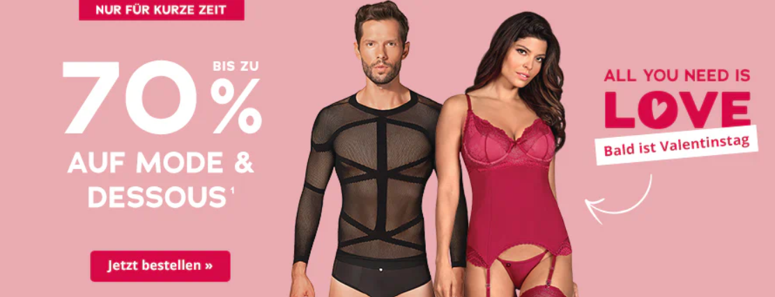 ORION Erotikshop – bis zu 70% Rabatt auf Mode & Dessous!