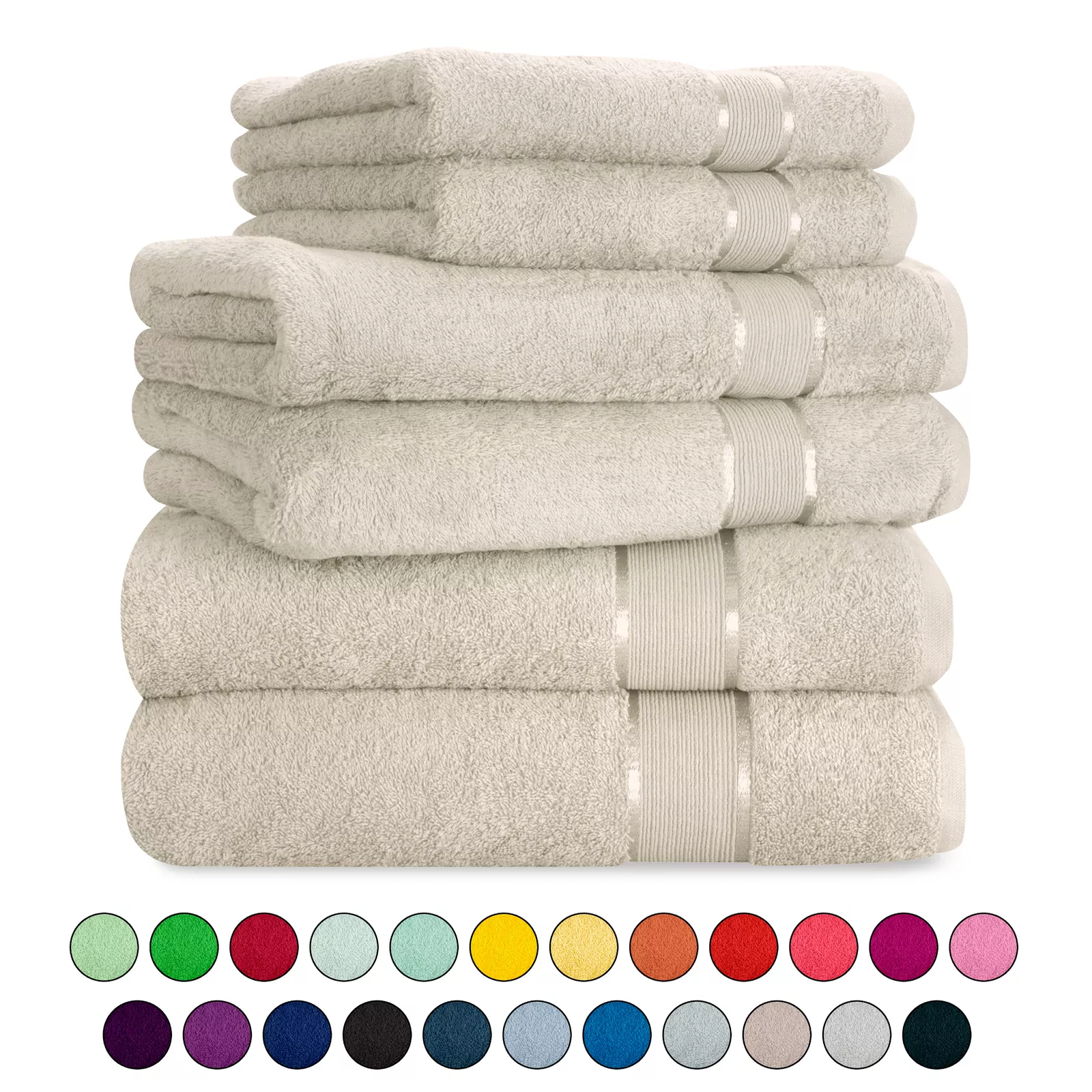 Handtuch 6er Set 2x Duschtuch 2x Handtuch 2x Gästetuch 100% Baumwolle Frottee für 15,29€ inkl. Versand!