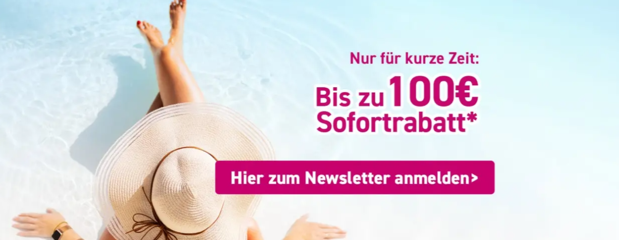 LTUR – Aktion zum Bestpreis – bis zu 100€ Sofortrabatt!